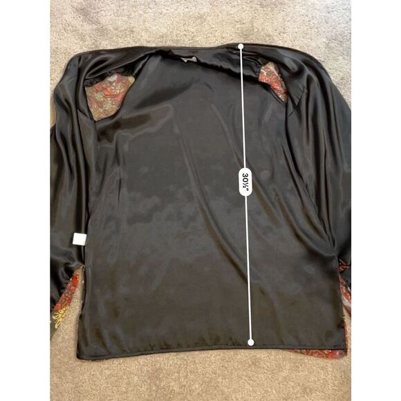 AMERICAN GLAMOUR BADGLEY MISCHKA Women’s Paisley Cardigan LARGE - Picture 9 of 9